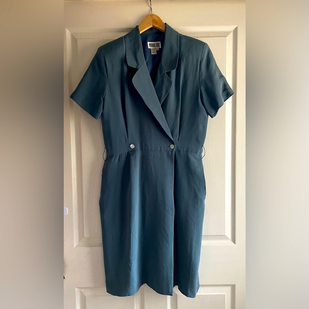 Vintage late 1980’s silk shirt dress